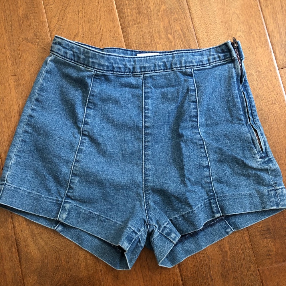 High Wasted Stretchy Jean Shorts